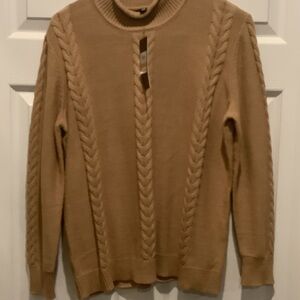 Jones New York Tan Knit Sweater